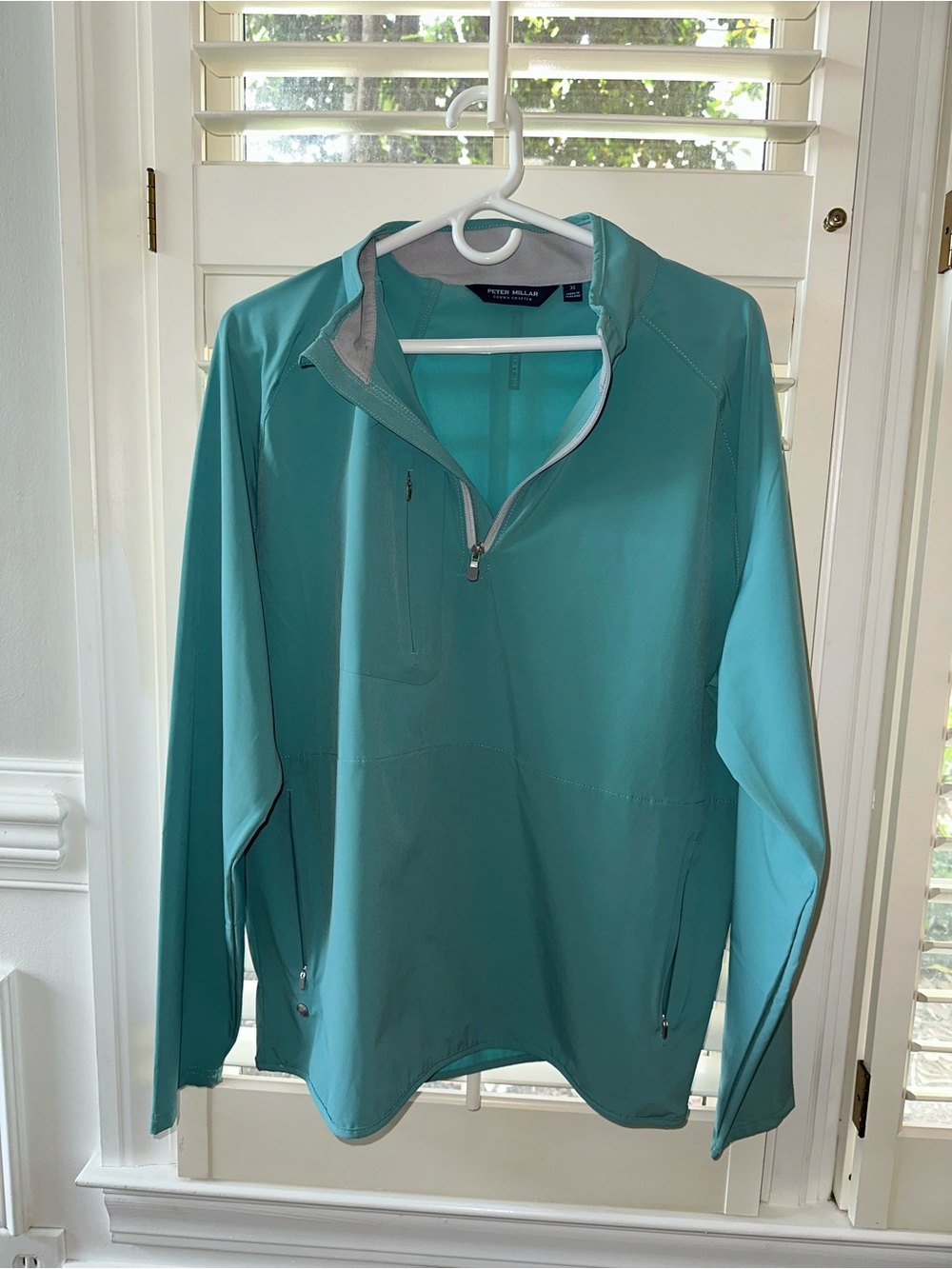 Peter Millar windbreaker in aqua size XL